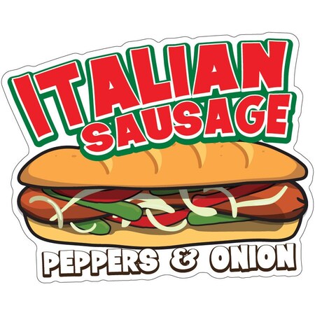 Signmission Italian Sausage Decal Concession Stand Food Truck Sticker, 12" x 4.5", D-DC-12 Italian Sausage19 D-DC-12 Italian Sausage19